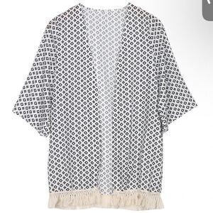 Black and White Kimono Size L